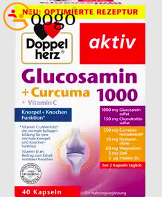 Doppelherz aktiv Glucosamin 1000 + Curcuma + Vitamin C, 40 Kapseln (43,8 g)